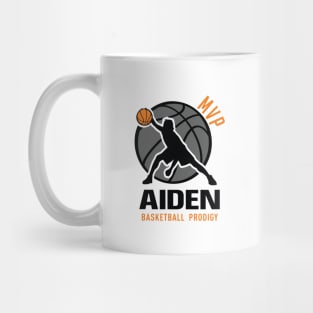 Aiden MVP Custom Player Basketball Prodigy Your Name Mug